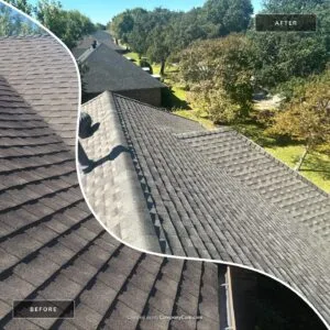 Before After pic Duncanville roof replacement