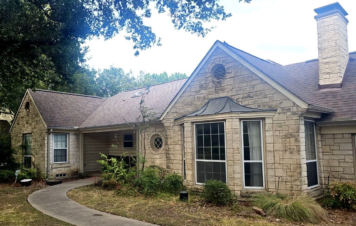 Completed roof replacement on a Casa Linda Estates home in East Dallas 75218