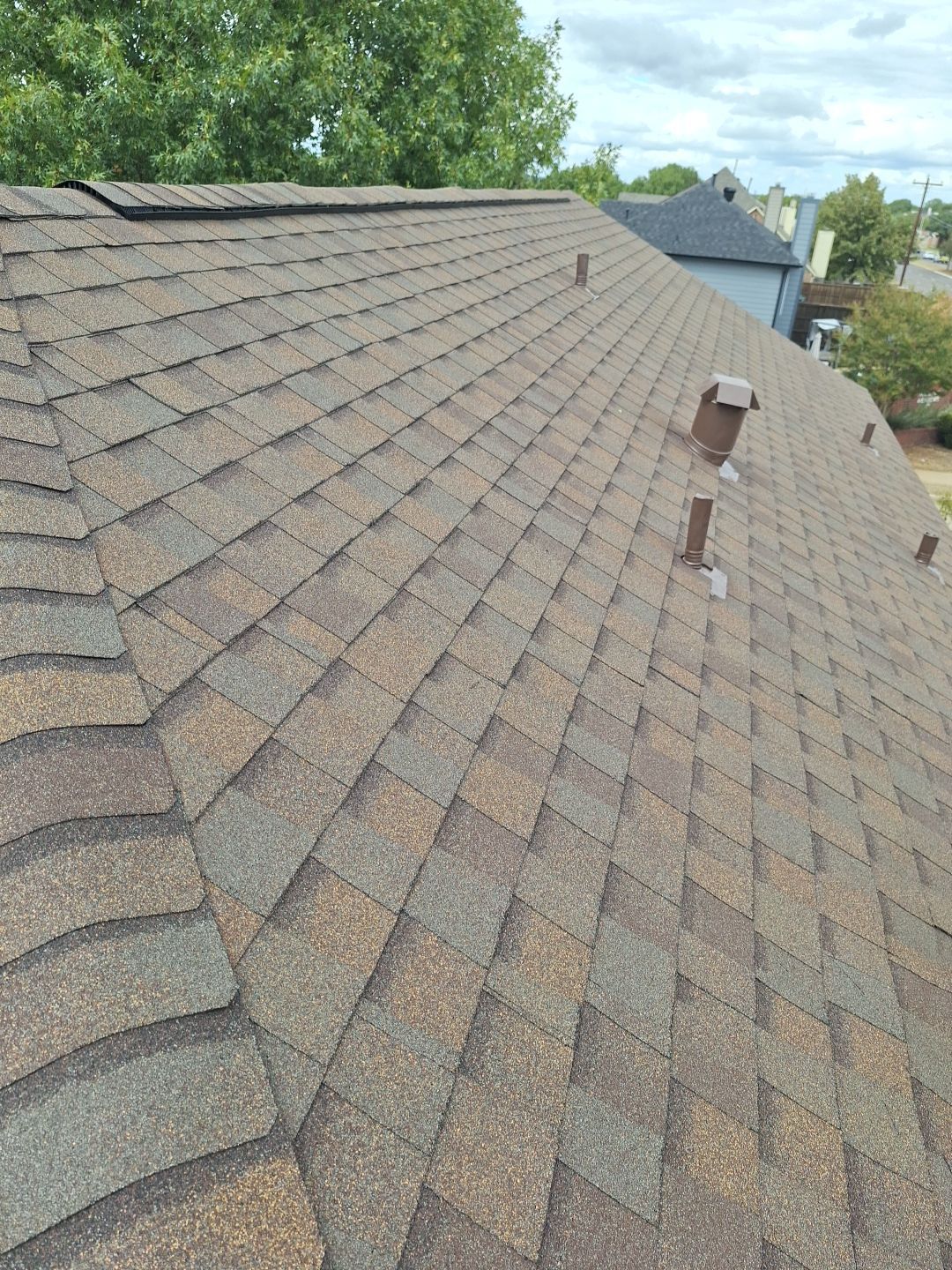 CertainTeed Landmark Heather Blend roof installed in Plano after hail damage