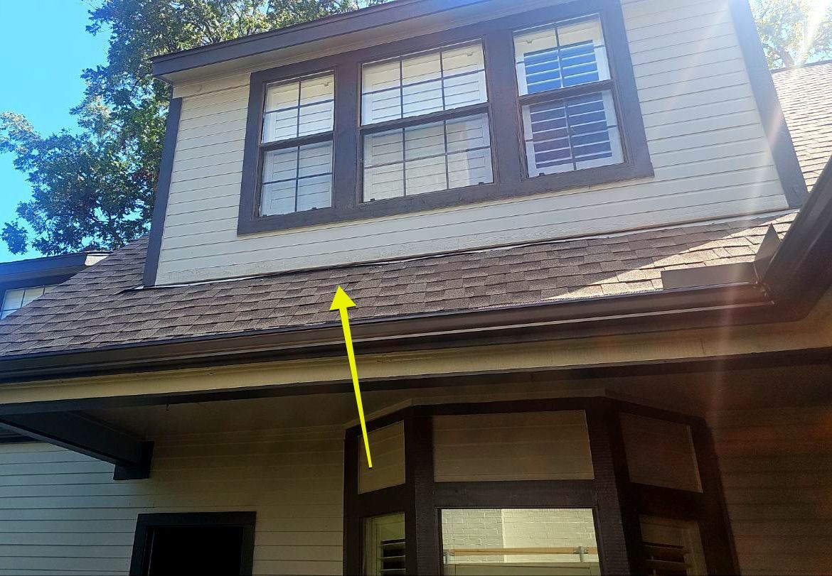 Loose horizontal skirt flashing on an M Streets roof in Dallas