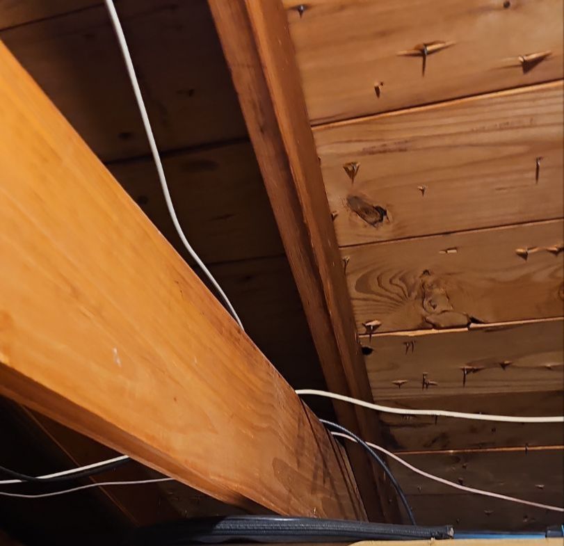 1x8 plank roof decking viewed from the attic of a Richardson home