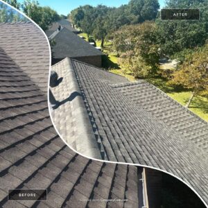 Before After pic Duncanville roof replacement